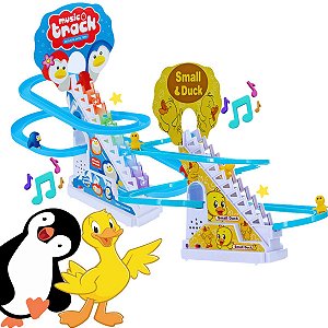 Brinquedo Playground Animais Baby Pinguim/Patinho Luzes, Som