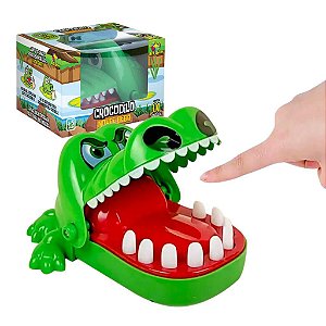 Crocodilo Morde Dedo Brinquedo Jogo de Desafio Mesa Jacaré