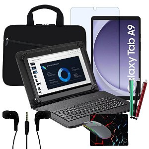 Capa Teclado kit p/ Tablet A9 8.7"+ Película + Caneta Touch + Mouse