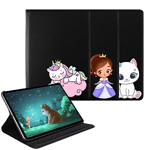 Capa Case Infantil Giratória P/ Tablet Galaxy Tab S7 Fe 12.4