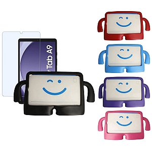 Capa Case Infantil emborrachada P/ Tablet Samsung A9 Plus + Película x210 X216
