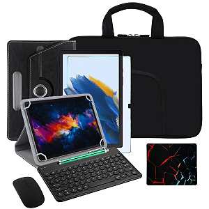 Capa + Teclado Mouse Bluetooth p/ Tablet Galaxy Tab A8 10.5 Polegadas