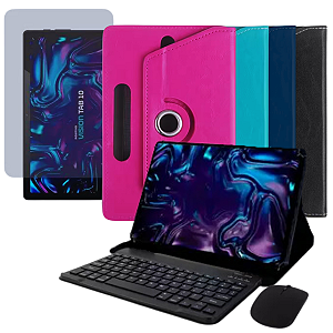 Kit Capa Giratória + Teclado e Mouse p/ Tablet Vision Tab 10