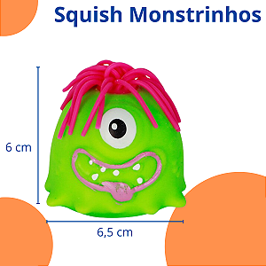 Bichinho Squish Monstrinho Estica Cabelo