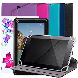 Capa Case Giratória com Apoio p/ Tablet M7 Wifi + Película de Vidro