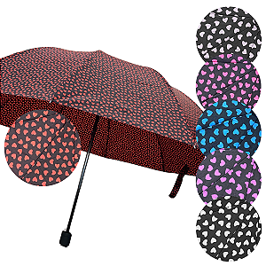 Guarda-Chuva de Coração Grande Sombrinha Cabe Na Bolsa Reforçado Resistente