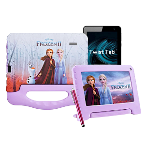 capa frozen + caneta touch twist tab