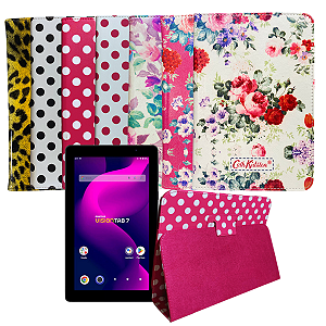 Capa Com Suporte Adaptável Para Tablet Positivo Vision Tab 7 Diversos Modelos Cores
