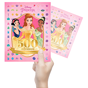 Livro Educativo Infantil das Princesas da Disney com Atividades e Adesivos