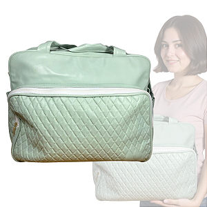 Bolsa Maternidade Verde Impermeável p/Dia a Dia c/Bebê Alça Resistente