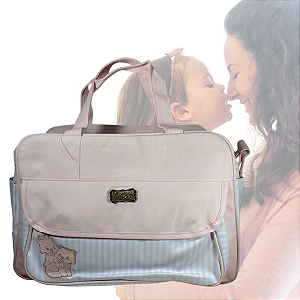 Bolsa Maternidade Rosa Bordado de Gatinhos Design Delicado e Espaçosa