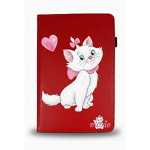 Capa Giratória Vermelha da Gatinha Marie para Tablet Lenovo Tab M8 – Personalizada