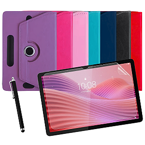 Kit Capa Giratória 10” + Película Hidrogel + Caneta Touch