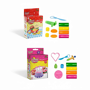 Kit Massinha de Modelar com Moldes e Acessórios Temáticos