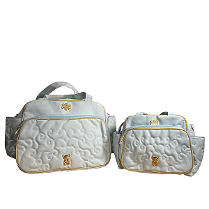 Kit Bolsa Maternidade Azul Claro Moderna e Espaçosa