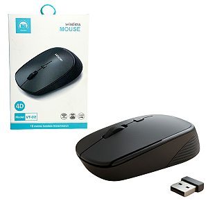 Mouse Sem Fio Wireless VT-02 Conforto e Precisão 4D