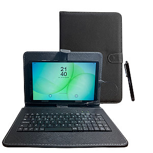 Capa com teclado p/ Tablet Samsung Galaxy Tab A11 8.7 + Caneta Touch