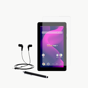 Kit Para Tablet Vision Tab 7 + Película + Fone + Caneta Touch
