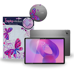 Kit Película P/ Tablet Lenovo Idea Tab 11 + Adesivo Borboleta