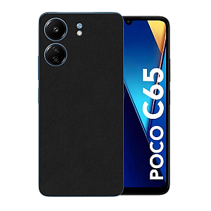 Pelicula Adesiva Skin Traseira Lateral P/ Smartphone Poco C65 Preto