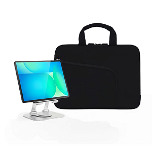 Kit p/ Tablet Samsung Tab S10 FE Bolsa, Suporte em Metal e Película