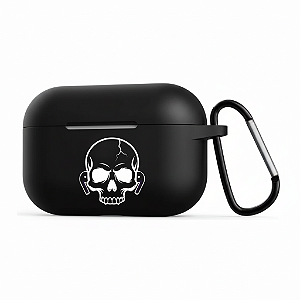 Capa Case Silicone Protetora Compativel Apple AirPods Pro - Personalizada Caveira