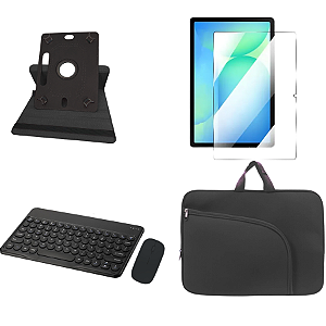 kit Premium p/ Tablet Samsung S10 FE+Pelicula de vidro+teclado e mouse+bolsa