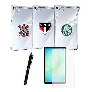 Kit p/ Tablet Samsung A11 8.7 Personalizado Time + Película