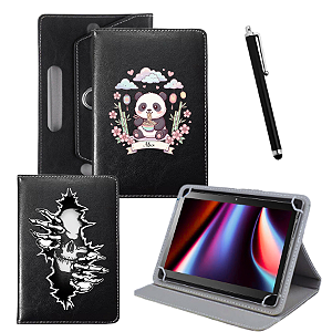 Capa Giratória Personalizada Anti Queda p/ Tablet M8 Multi Nb426 + Caneta touch