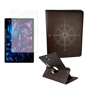 Capa Personalizado Bússola p/ Tablet Vision Tab 10 Película