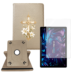 Capa Personalizado Cruz p/ Positivo Vision Tab 10 T3010 + Película Hidrogel