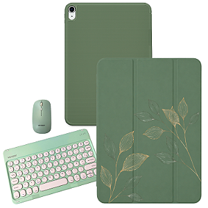 Kit Capa Case Smart Auto Sleep  Personalizado p/ Ipad 11 A16 10.9 Mouse Teclado Bluetooth