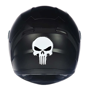 Adesivo Capacete Personalizado Moto Exclusivo Caveira 14x14cm Resistente