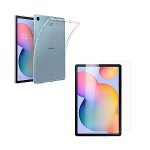 Kit Capa + Película Vidro P/ Tablet Galaxy Tab S S6 Lite SM-P613 10.4