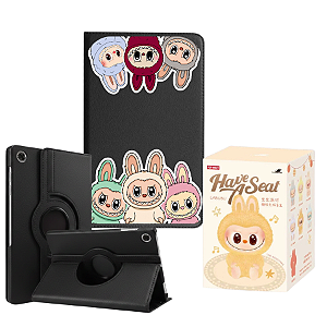 Boneco Surpresa Pelúcia Fofo + Capa Personalizada p/Tablet Samsung A9 8.7
