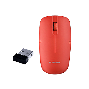 Mouse sem Fio Multilaser USB 1200 DPI 2.4GHz para notebook computador