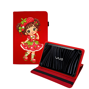 Capa Giratória Anti Queda Personalizada Infantil Menina p/ Tablet VAIO TL10 10.4