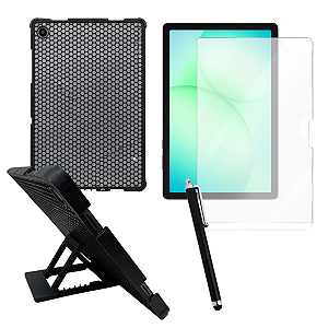 Kit Capa Película Suporte Caneta p/ Tablet Samsung Galaxy A11+ Plus Tela 11