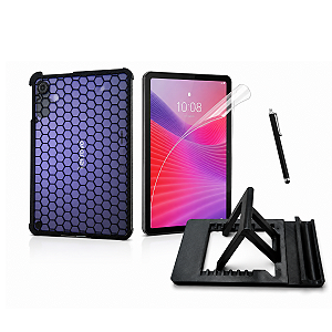 Kit completo Capa Slim Colmeia Película caneta suporte p/ Tablet Lenovo 10.1 TB311FU