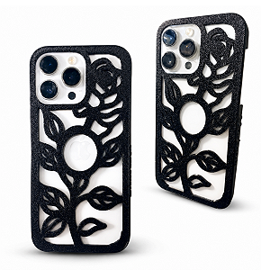 Capa Capinha Case Design Estilo Flor Rosas p/ Celular Iphone 14 Pro Max