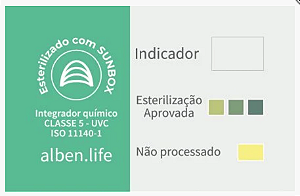 Indicador de Esterilização Classe V - Ultra Violeta - Pacote com 12 unidades