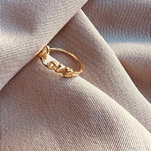 Anel Falange Love - Dourado - Antialérgico