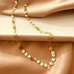 Choker Saturno - Dourado - Antialérgico