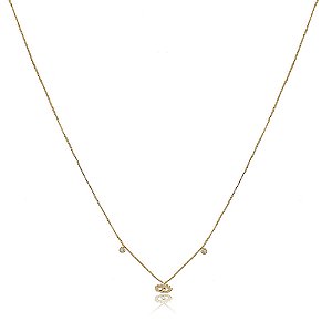 Colar Luciana Olho Grego e Zircônia Ouro 18k