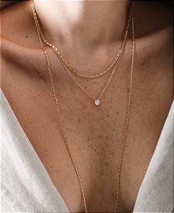 Colar Yasmin Ouro 18 k Longo