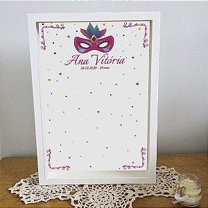 Quadro de assinaturas - festa à fantasia