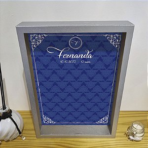 Quadro de assinaturas - azul e prata