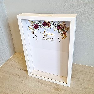 Quadro de assinaturas - floral para aniversário