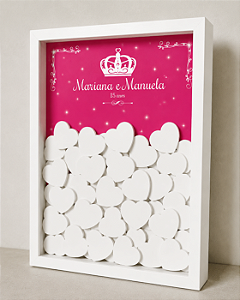 Quadro de assinaturas Aniversariante/Debutante - Tema Princesa