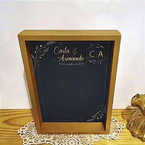 Quadro de assinaturas para casamento e bodas dourado